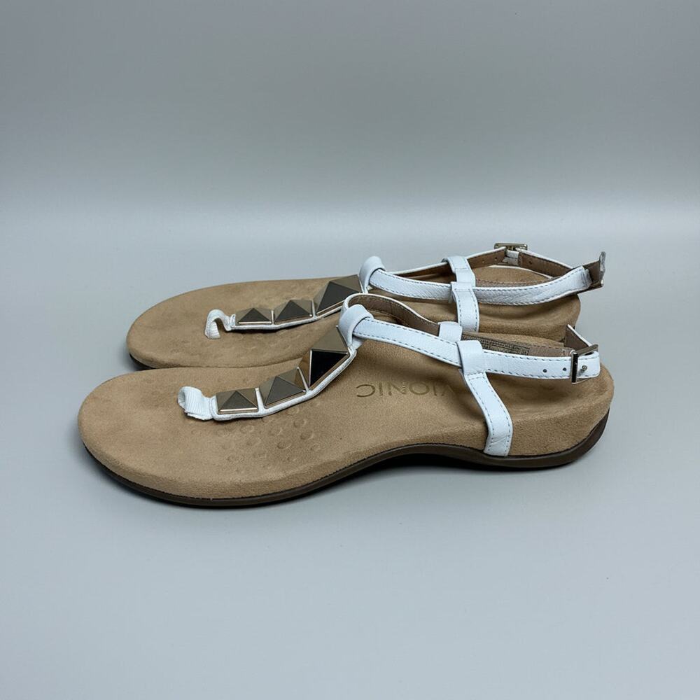 Vionic white & gold Nala sandals, size 6, LIKE NEW!
